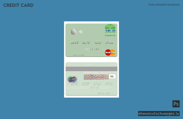 MCB Bank Mastercard-Beispielvorschau aus den Vereinigten Arabischen Emiraten